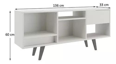 Rack Bajo Para Tv Con Cajón Hasta 42